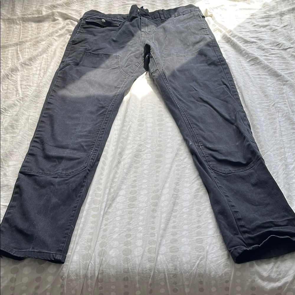 Casual Gray Cargo Pants with Straight Leg